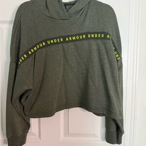 Under Armour Dark Green Cropped Hoodie